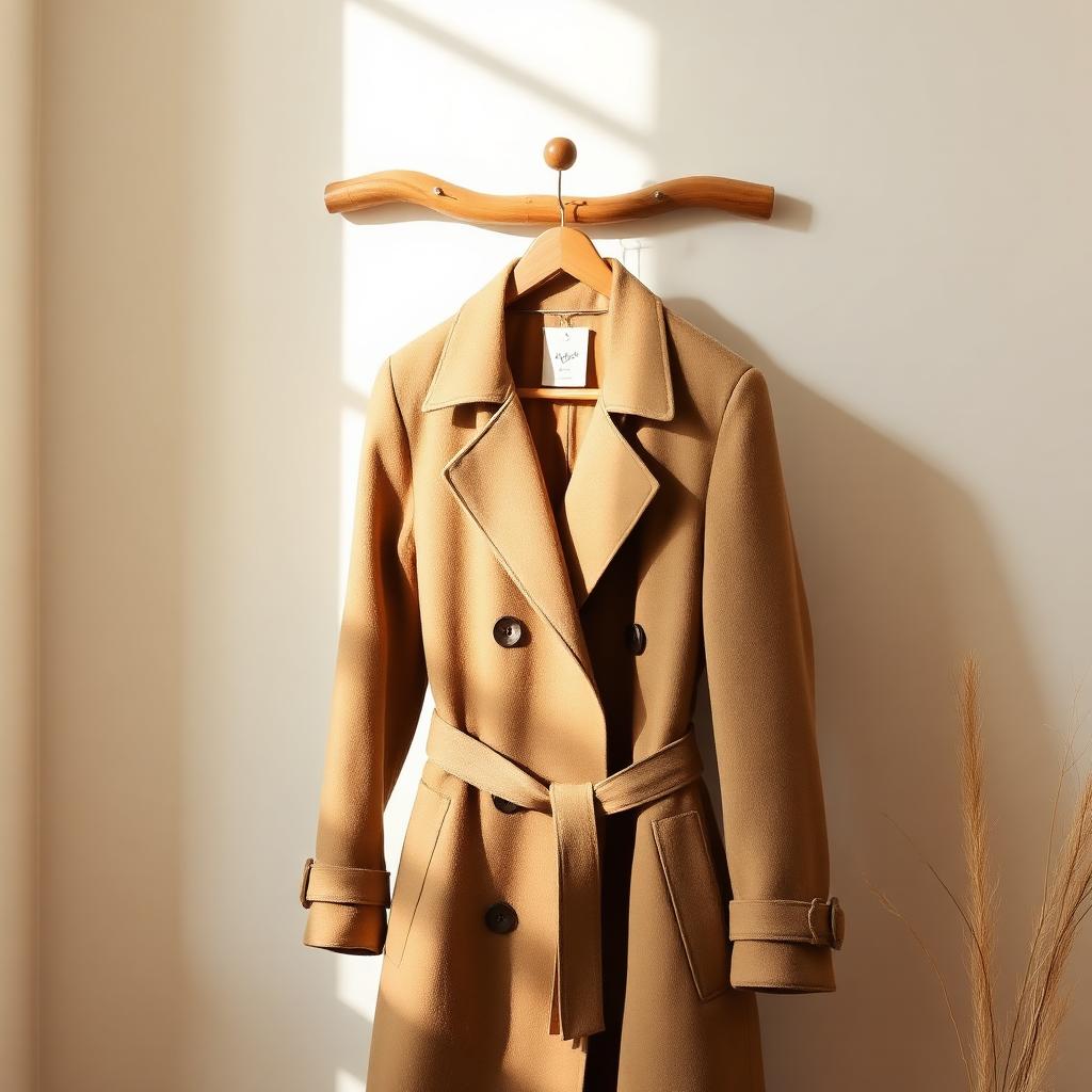 Camel Belted Trench